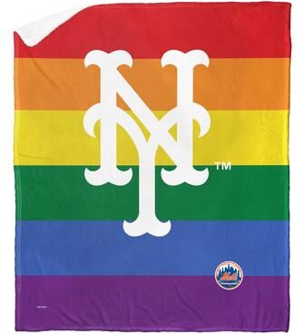 MLB Pride Series New York Mets Silk Touch Sherpa Throw Blanket
