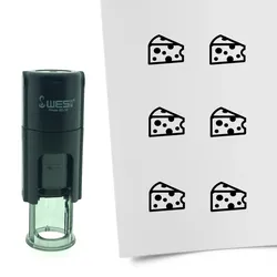 CombiCraft Selbstfärbender Stempel 'Käse' in der Farbe Schwarz, Ø10mm