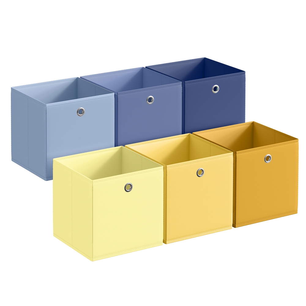 SONGMICS Aufbewahrungsbox, 6er Set für Würfelregal RFB230XA09