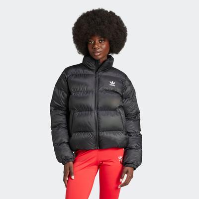 Winterjacke ADIDAS ORIGINALS "ADICOLOR PUFFER", Damen, Gr. XXL, schwarz, Obermaterial: 100% Polyester, normal, Jacken Winterjacke
