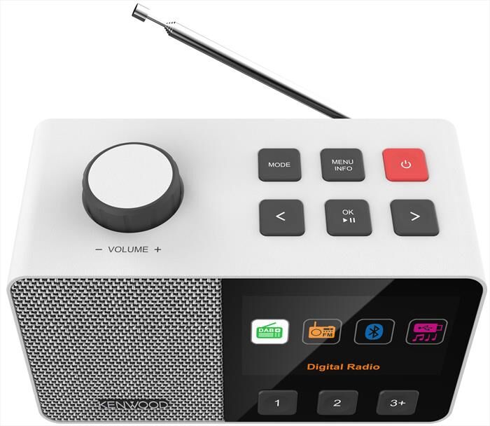 Kenwood Radiosveglia Con Grande Display Da 4,3" Cr-m70dab-bianco