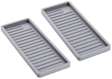 Cheer Collection Gray Silicone Tray, Large