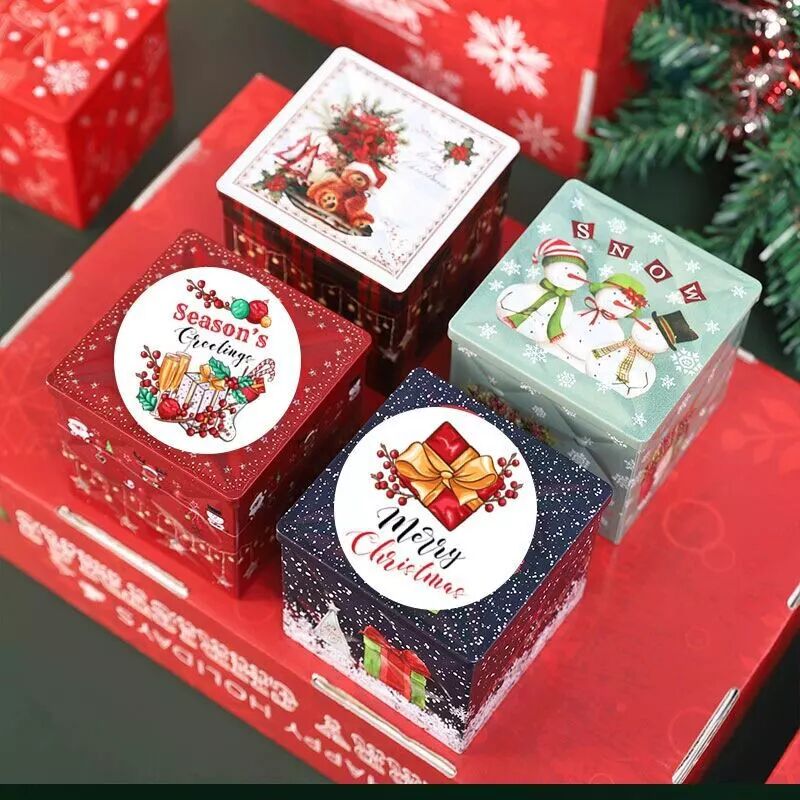 INF Autocollants de Noël 1 rouleau de 500 pièces
