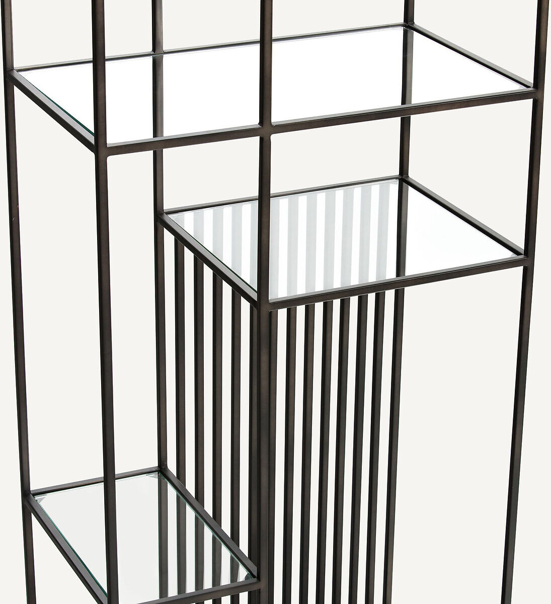 AM.PM Bibliothèque métal acier et verre, Rectiligne