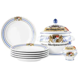 Seltmann, Geschirrset, Weiden Compact Bayern Weisswurst Set 8tlg