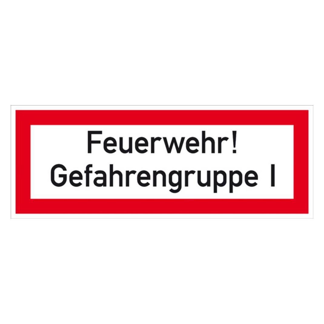 SafetyMarking Hinweisschild für die Feuerwehr Feuerwehr Gefahrengruppe 29. (11.2640)