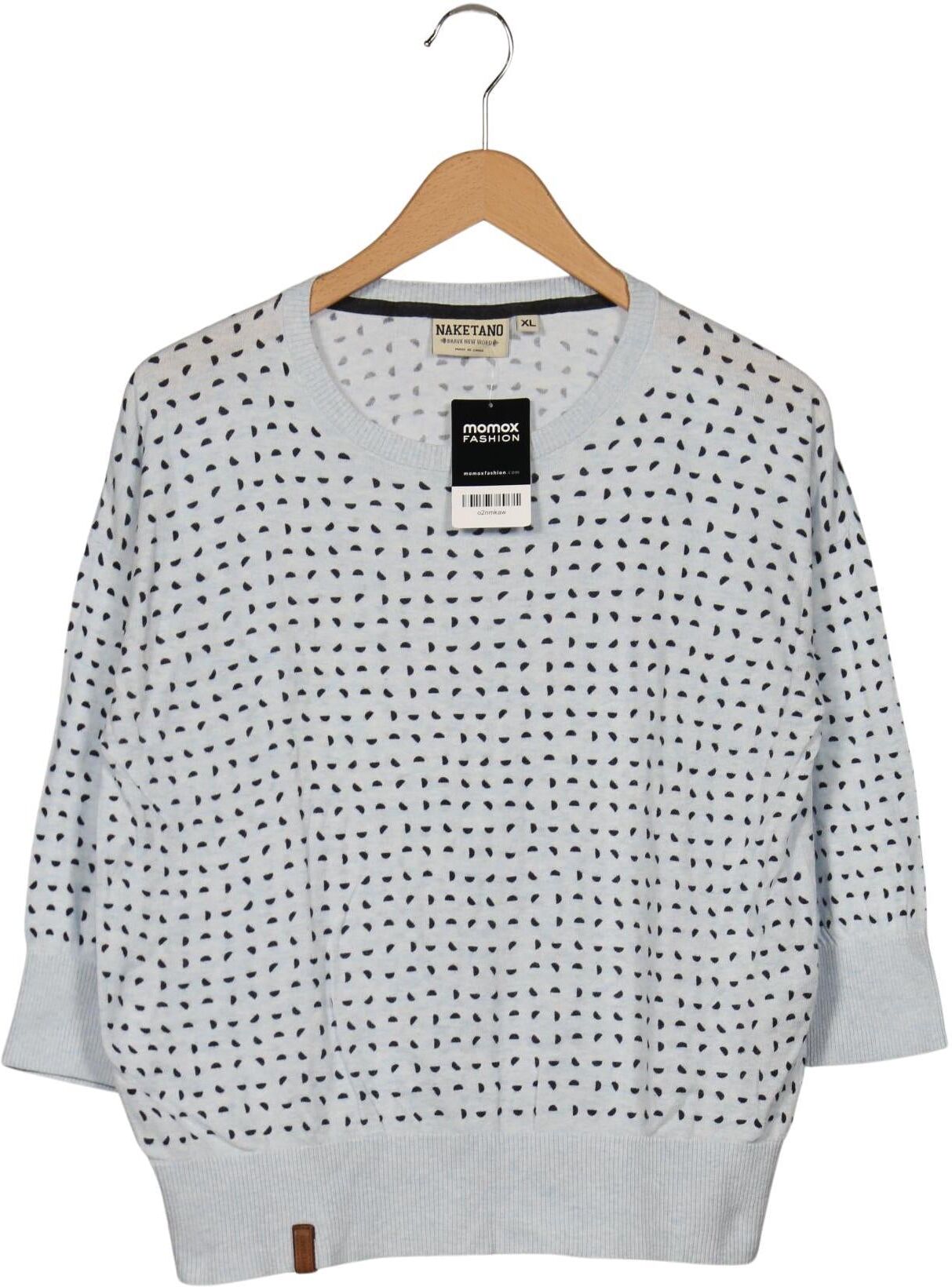 Naketano Damen Pullover, Hellblau, Gr. XL, Baumwolle - Second Hand
