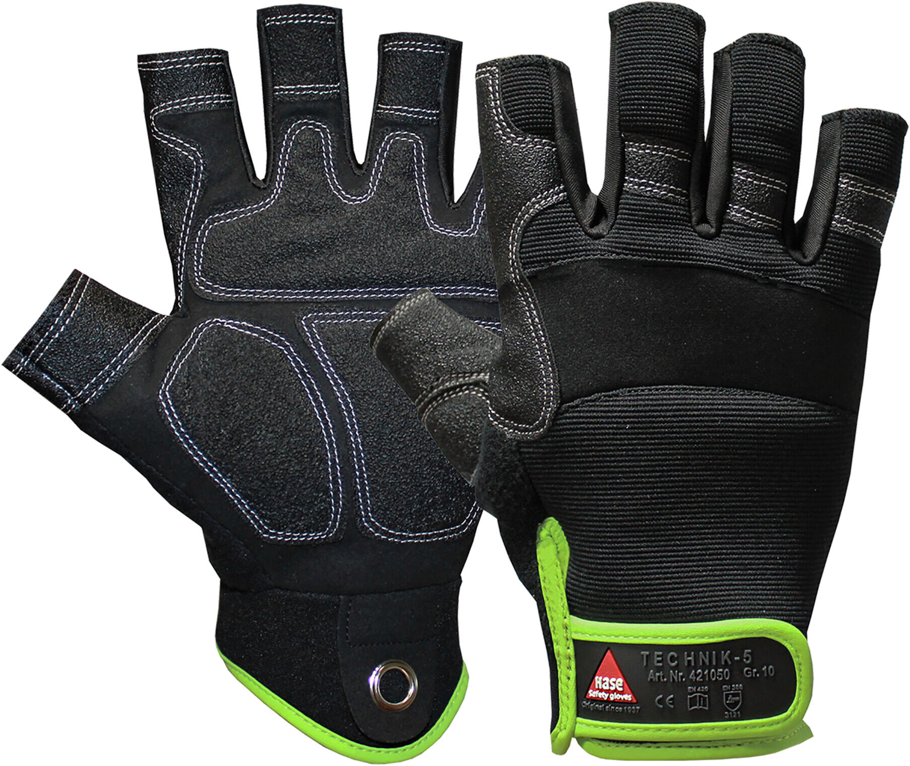 Hase Montagehandschuhe Technik, 0-Finger Größe 10, Velcro (421050-10)