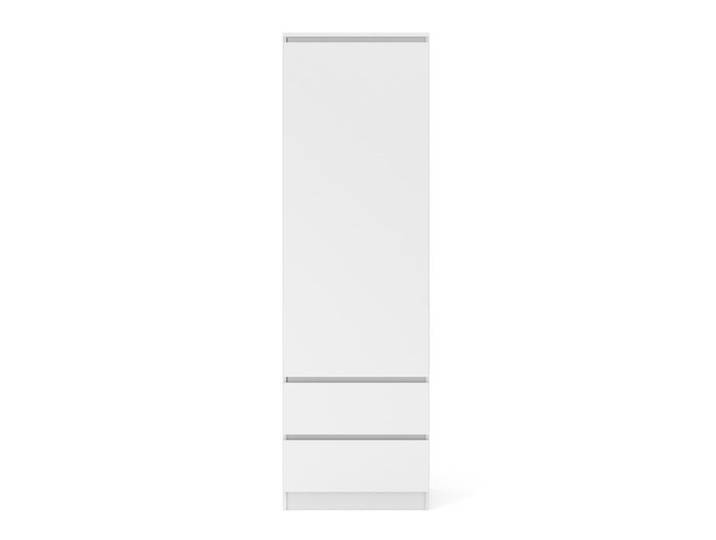 Armoire/colonne de rangement MAJA 60 cm – blanc mat (1 porte + 2 tiroirs)