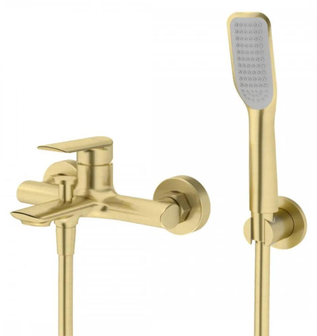 Badewannenarmaturen mit Brause Gold gebrstet