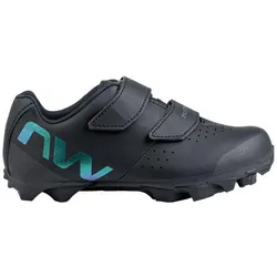 Northwave, Jungen, Veloschuhe, Hammer Junior (32), Schwarz, Blau, Grün, Türkis