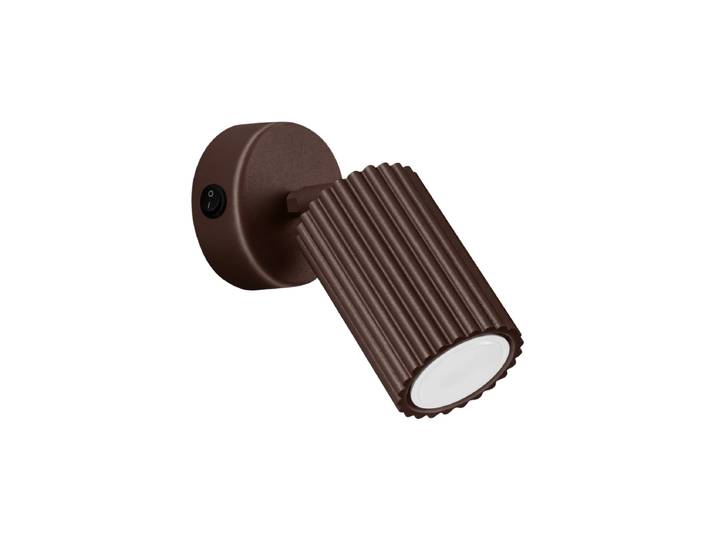 Design Wandlampe „Karbon“ mit Schalter Braun Sollux Lighting