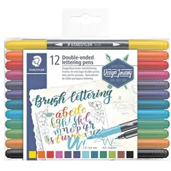 Staedtler 12er-Pack Doppelfasermaler Design Journey »Handlettering 3004«