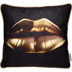 Kissenhülle GOLDEN LIPS (BH 45x45 cm) - gold - BH 45x45 cm