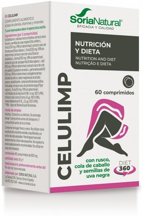 Soria Natural Celulimp 60 Tablets