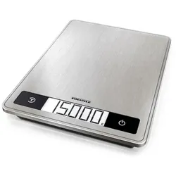 Leifheit Küchenwaage Page Profi Silber Glas/Edelstahl/Kunststoff 61509