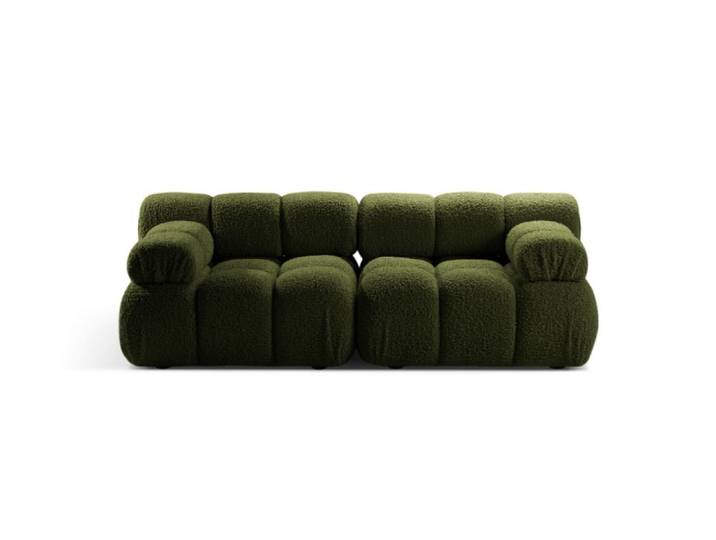 Canapé modulaire 2 places en bouclé vert