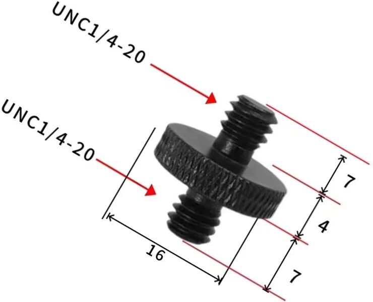 INF Adaptateur de filetage de support 1/4" vers M10 - paquet de 5 1/4-20