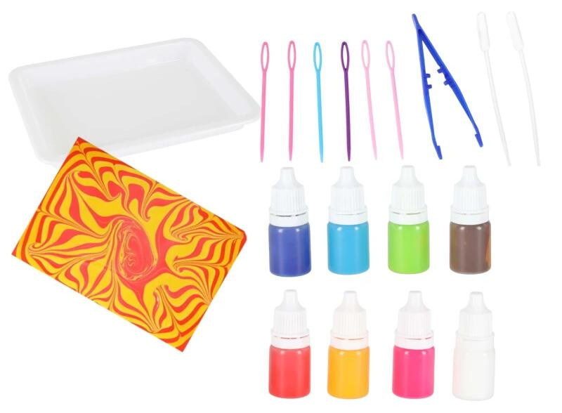 KIK KX2959 Ebru-set voor schilderen op water met 8 kleuren