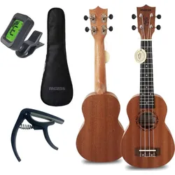 Mozo Gecko Sopran-Ukulele-Kit (Soprano), Ukulele, Braun