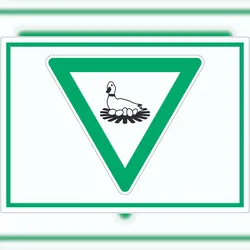 HB-Druck Brutgebiet für Zugvögel Symbol Aufkleber A6 (105x148mm)