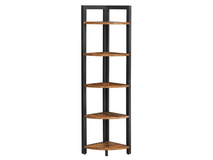 Étagère d'angle à 5 Niveaux Bibliothèque du Coin Meuble de Rangement Polyvalent Porte-Plantes pour Salon Chambre Bureau