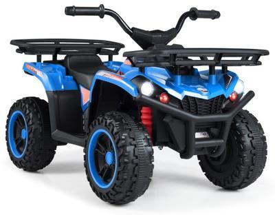 Costway 24V Electric Ride On Quad with LED Headlights-Blue