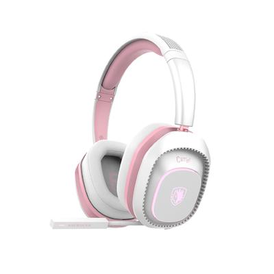 SADES Gaming-Headset "Carrier SA-203", pink (weiß, pink), Kopfhörer, kabellos, Stereo, Over Ear, Bluetooth 5.0, 2,4G, 3,5 mm