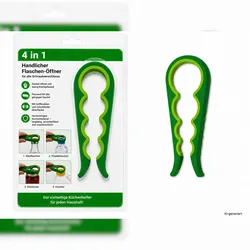 Hoffmann Flaschen + Dosenöffner Multifunktion 4 in 1 Grün