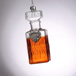 MARELIDA Weihnachtsbaumschmuck TEQUILA Flasche Glas Weihnachtskugel lustig