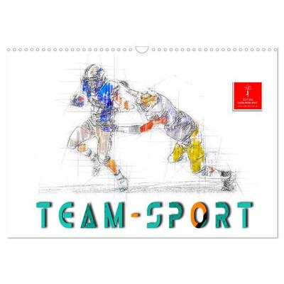 Team-Sport (Wandkalender 2026 DIN A3 quer), CALVENDO Monatskalender