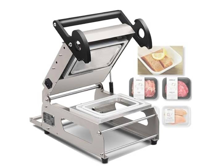 Manuelle Lebensmittel-Versiegelungsmaschine Für Lunchboxen, Hochgeschwindigkeits-Tablett-Versiegelung, 600 W Handdruck-lebensmittelverpackungsmaschine Für Takeaway-Boxen(20 * 14cm/7.9 * 5.5in)