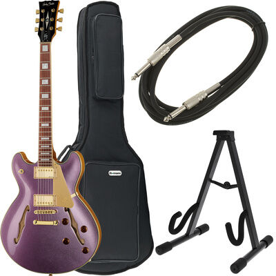 Harley Benton HB-35Plus Metallic Plum Bundle Metallic Plum