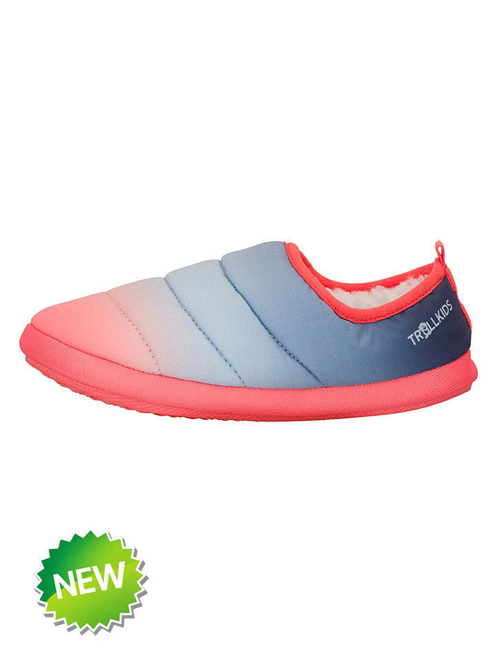 Trollkids Hausschuhe "Hut Mule" in Hellblau/ Orange - 28