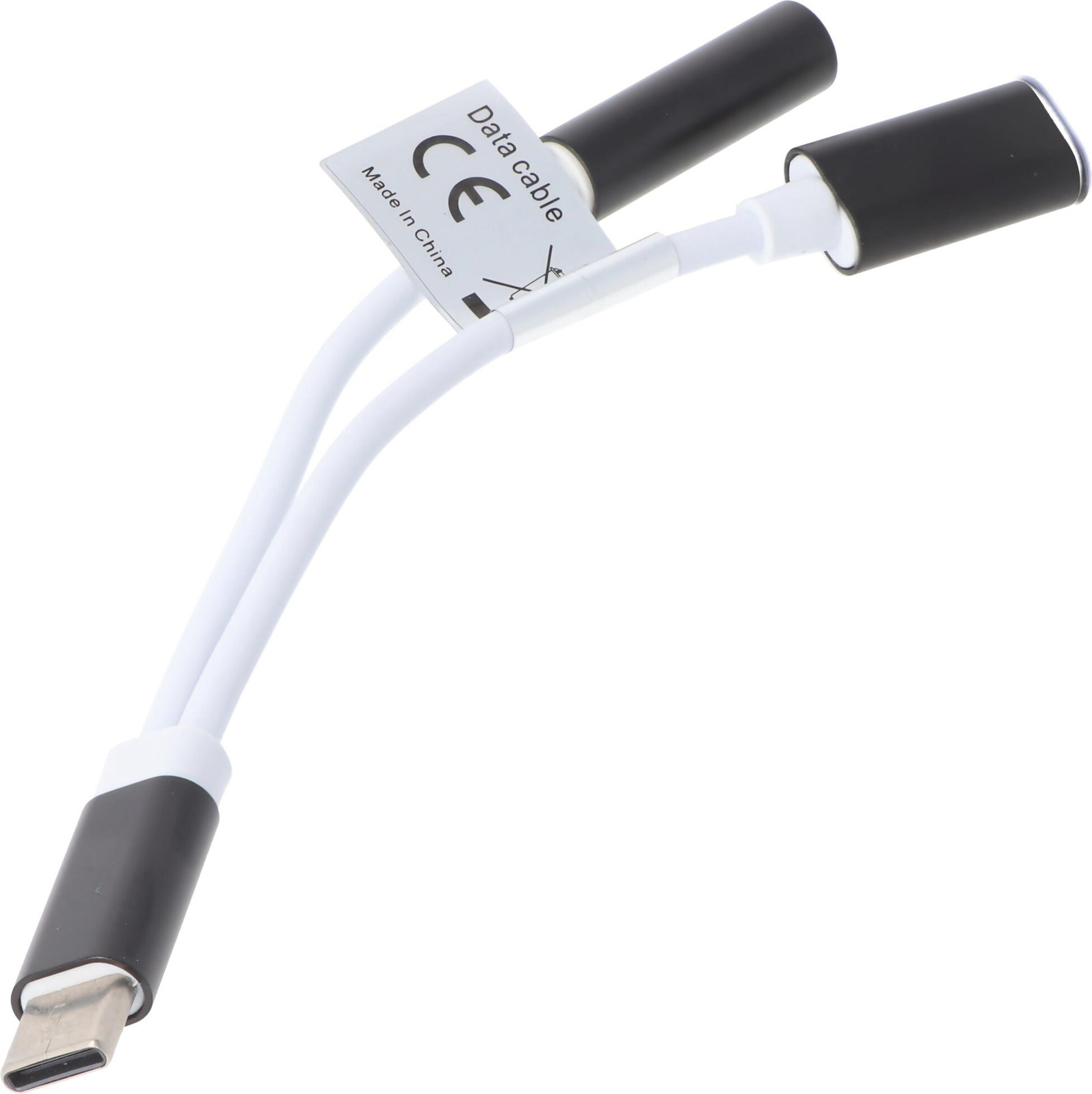 AccuCell 2-in-1 Audio-adapter USB Type C naar 3,5mm Stereo met laadpoort