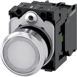 Siemens Illuminated pushbutton, 22mm, white, Schalter + Taster, Weiss