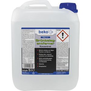 Beko Grünbelagentferner 299 12 5000, TecLine, Konzentrat bis 250 m², für Stein- und Holzflächen, 5 Liter
