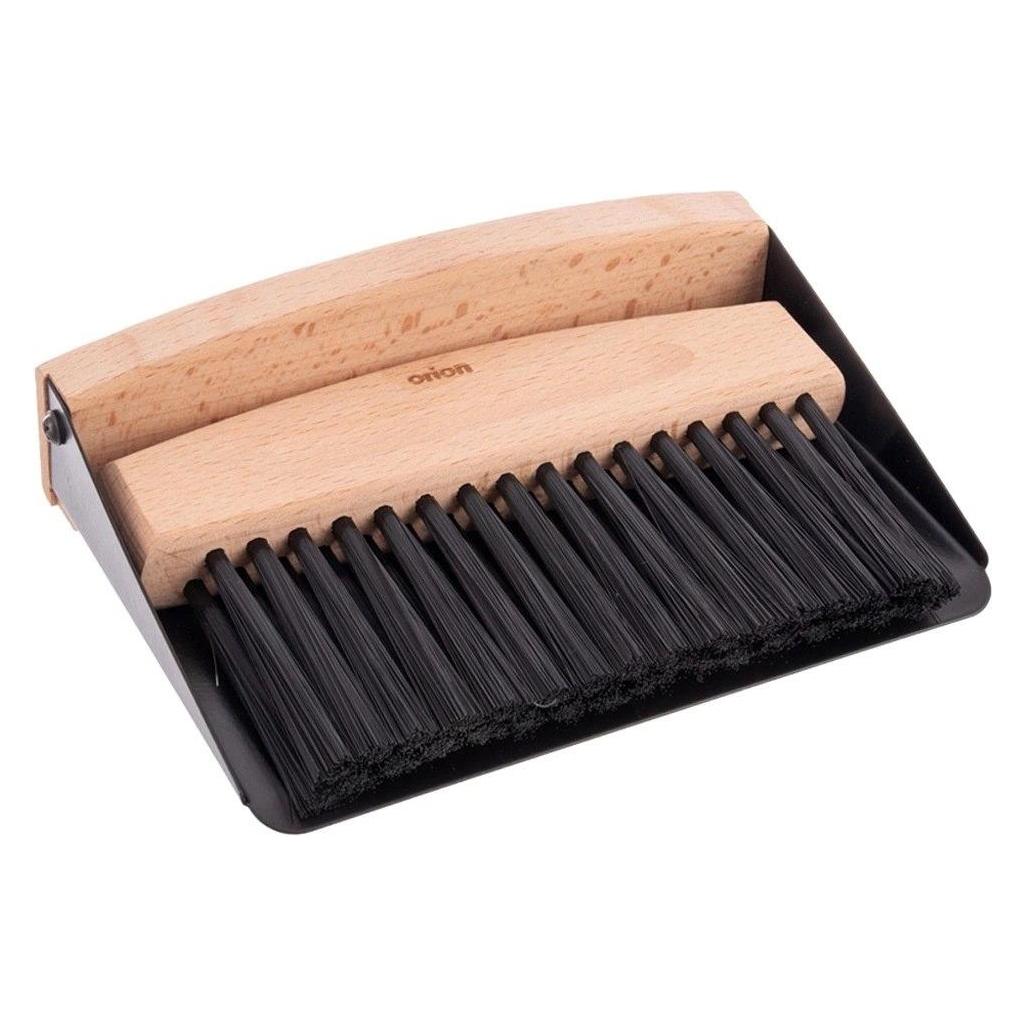 Staples Mini Zmiotka z Szufelką ORION Metal Drewno z Magnesem do Blatu Czarne (65526567)