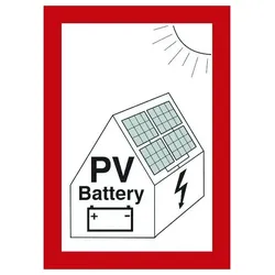 PROTEC Brandschutzzeichen PWZPV2 PV-Anlage Batt.