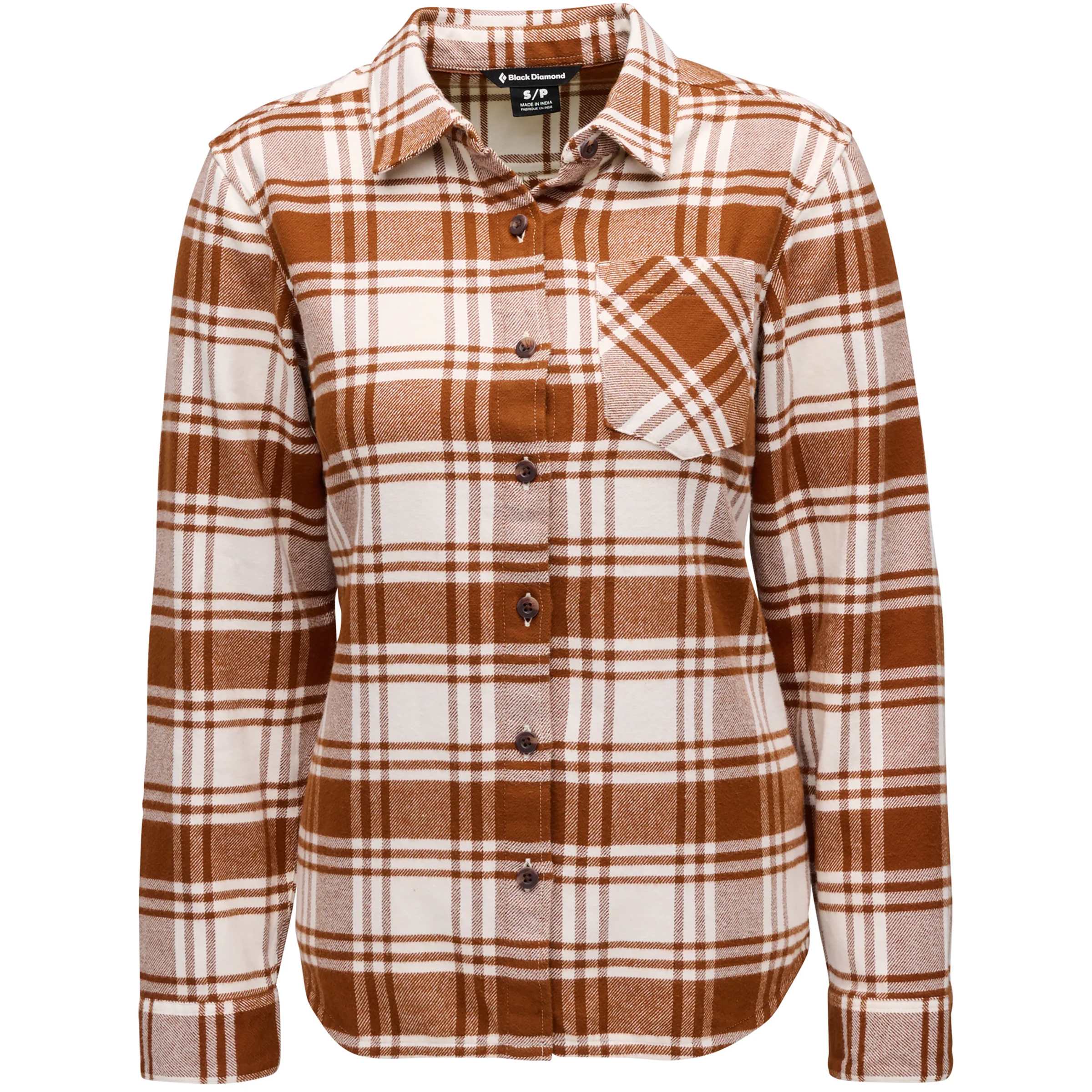 Black Diamond Project Flannel Damen Blusen braun Größe L Bouldern | Lifestyle Widerstandsfähig