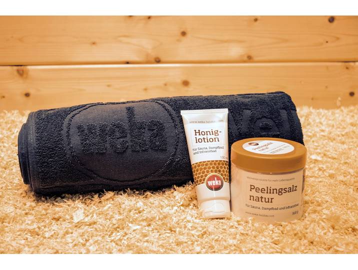 Pflege-Geschenkset WEKA VERWÖHN DICH , grau (anthrazit), 100ml 500 g, Hautpflegemittel, Pflege-Geschenkset, Sauna-Wellness-Set