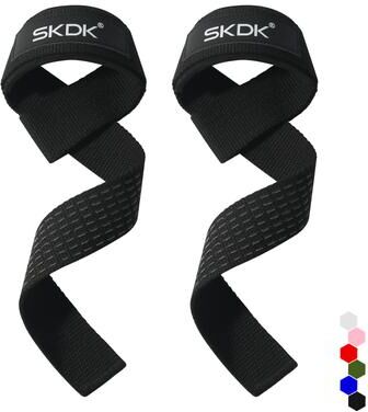 Market Central Adjustable Weightlifting Wrist Straps For Gym Strength Training And Grip Support black