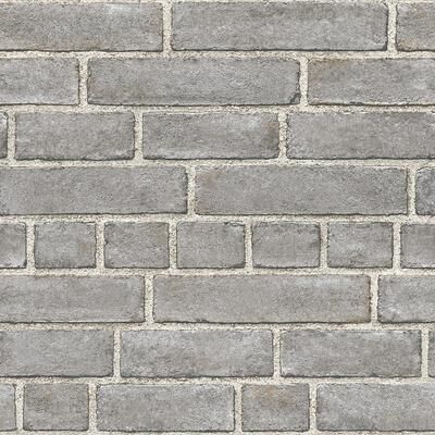 NuWallpaper Grey Brick Façade Peel & Stick Wallpaper - 216in x 20.5in x 0.025in