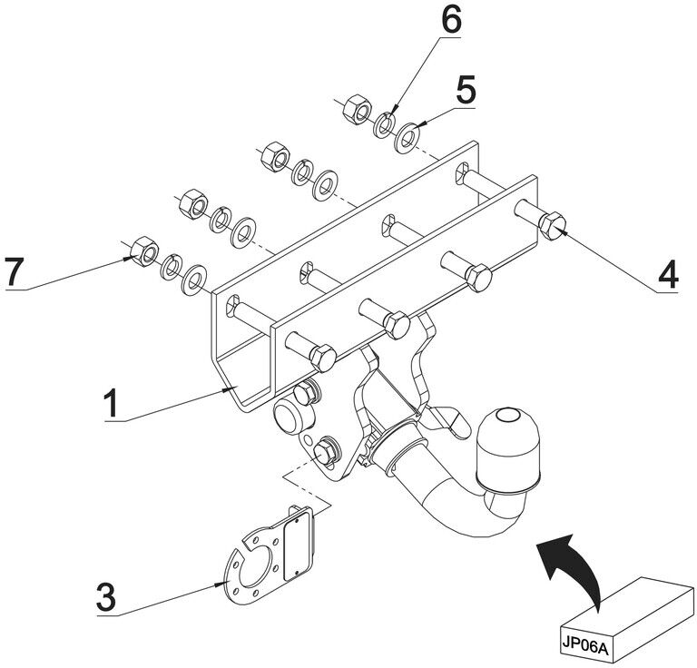 Attelage Jeep Commander (05/06-03/11) RDSOH