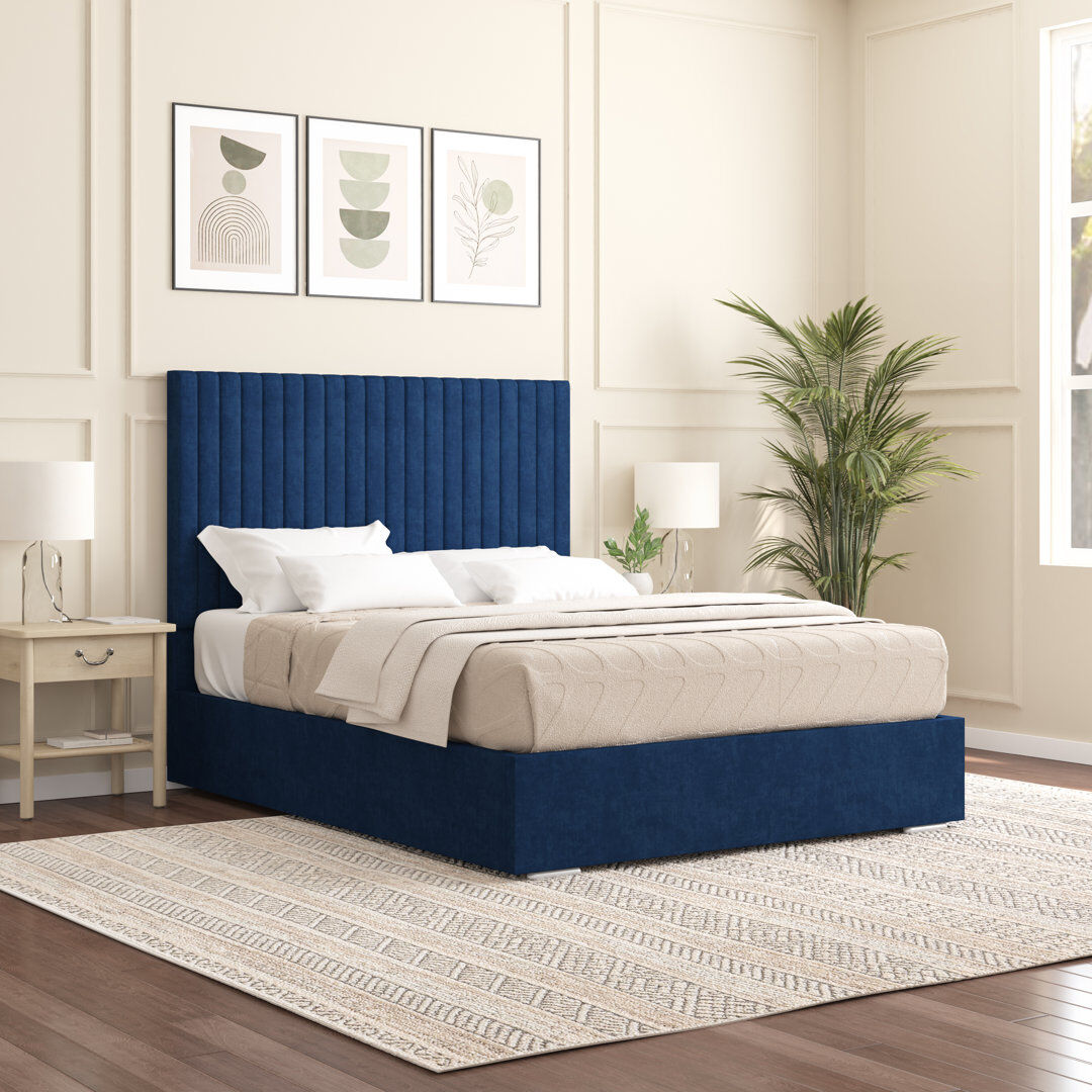 Brayden Studio Aidean Upholstered Bed Frame Parliament Kingsize (5')