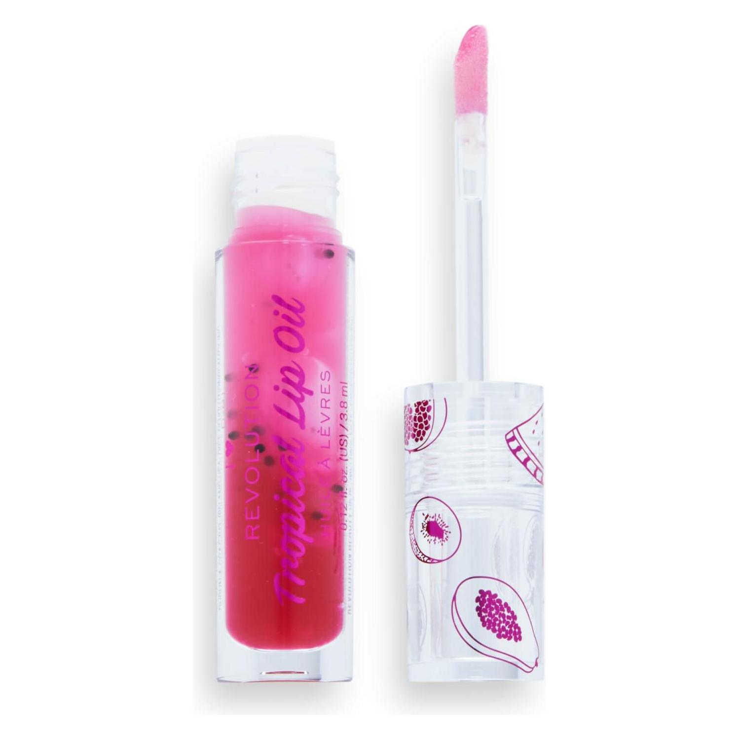 Makeup Revolution Tasty Tropical Lip Oil - Lip Oil 3.8 ml - (Granatapfel) (33078691)