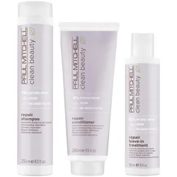 650ml Paul Mitchell Clean Beauty Repair Mini-Set (Shampoo 250ml + Conditioner 250ml + Treatment 150ml)