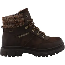 Romika Strick-Schnürboots - Damen - Gr. 37 - dunkelbraun