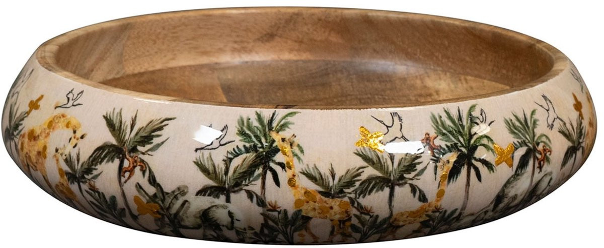 TS Collection Schaal Safari Dream - Handgemaakte Metaal & Epoxy Schaal - 25 x 6 cm