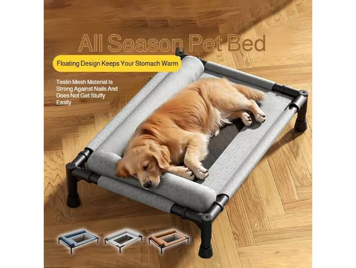 Lit surélevé pour chien, détachable, lavable, en maille, universel quatre saisons, anti-humidité, pour chiens et chats, tapis de couchage